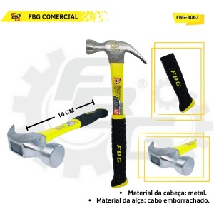 FBG-3063 MARTELO C/ CABO EMBORRACHADO 25MM
