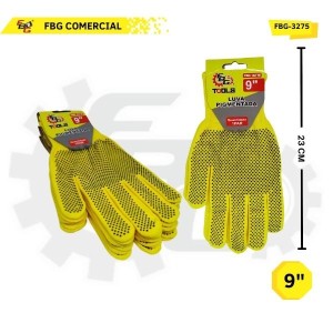 FBG-3275 LUVA PIGMENTADA AMARELA C/12 PARES
