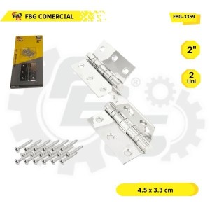 FBG-3359 KIT DOBRADICA 2'' DE ACO C/2 2X48