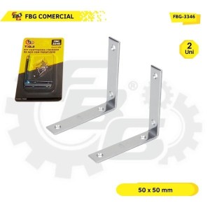 FBG-3346 KIT CANTONEIRA CROMADO C/2 DE ACO C/PARAFUSOS 8X12
