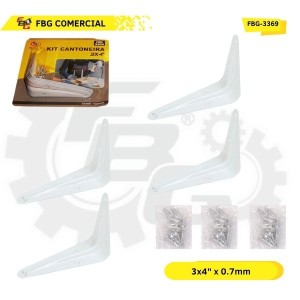 FBG-3369 CANTONEIRA  PARA PRATELEIRA 3X4 C/4PEÇAS 