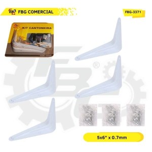 FBG-3371 CANTONEIRA  PARA PRATELEIRA 5X6 C/4PEÇAS