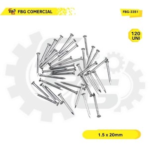 FBG-3351 KIT PREGO DE ACO C/120 PCS 1.5X20MM 8X12