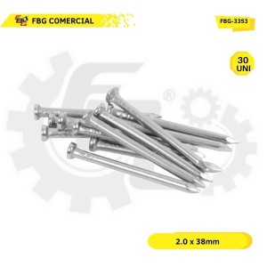 FBG-3353 KIT PREGO DE ACO C/30 PCS 2.2X38MM 8X12