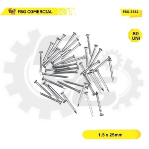 FBG-3352 KIT PREGO DE ACO C/80 PCS 1.5X25MM 8X12