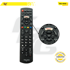8058 CONTROLE SMART COMPATÍVEL C/  PANASONIC C/NETFLIX
