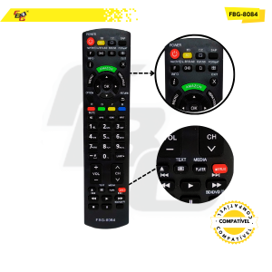 8084 CONTROLE COMPATÍVEL C/ LED PANASONIC