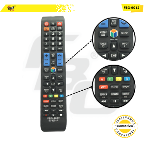 9012 CONTROLE SMART  COMPATÍVEL C/ SAMSUNG C/NETFLIX E AMAZON